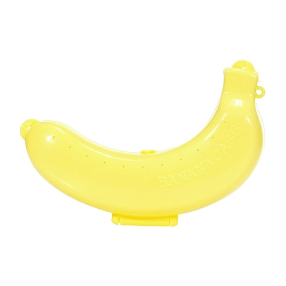 Banana Storage Container, Portable Fresh Keeping Banana Protector Case, Lightweight Fruit Storage Box for Outdoor Travel Picnic and Camping(Yellow,20x6cm)