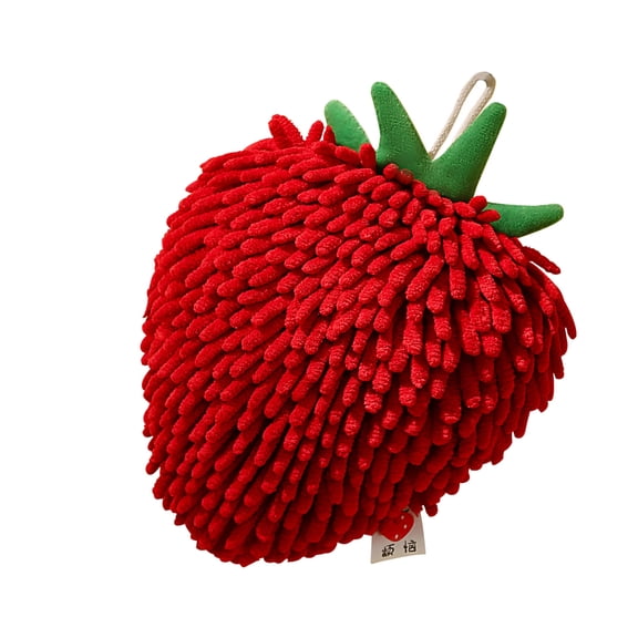Banana/Strawberry Shaped Kitchen and Bathroom Hand Towel Soft and Fast Drying Decorative Fruit Themed Washcloth