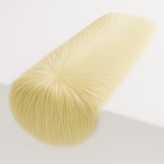FabricLA Banana Faux Fur Accent Cut 14 x 36 Inches with Rounded Edges for Holiday & Christmas Decor