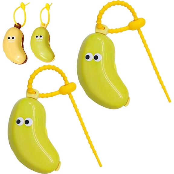 Banana Toothbrush Case, Portable Toothbrushprotector Cap Brush Pod Case With Toothpaste Dispense,Fun Banana Fruits Toothbrush Cover for Home Travel Outdoor Camping