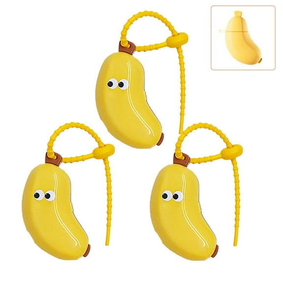 Banana Toothbrush Cover Portable Toothbrush Protector * with Toothpaste Dispenser Fun Travel Fruit Toothbrush Holder, Clip-On Protector, Tooth Brush Travel Case Protector S1P1