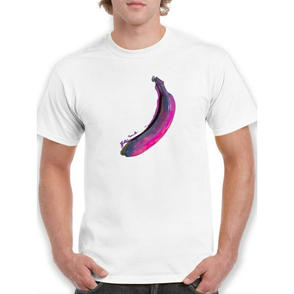 Banana W Purple Neon Paint T-Shirt Men -Image by Shutterstock, Male Small