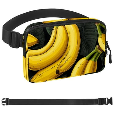 Banana Waist Pack for Running Fanny Pack for Women and Men Crossbody Belt Bag Bum Bag with Adjustable Strap for Sports