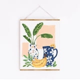 Banana Wall Art Bright Terrazzo Ar…