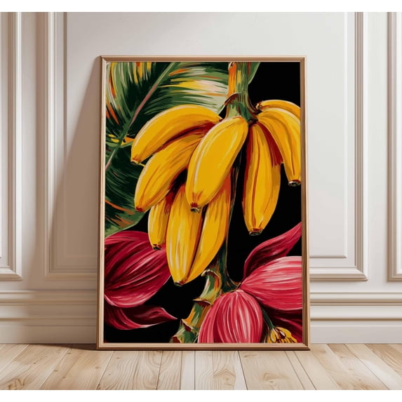 banana-wall-art-print-tropical-kitchen-decor-poster-only-walmart