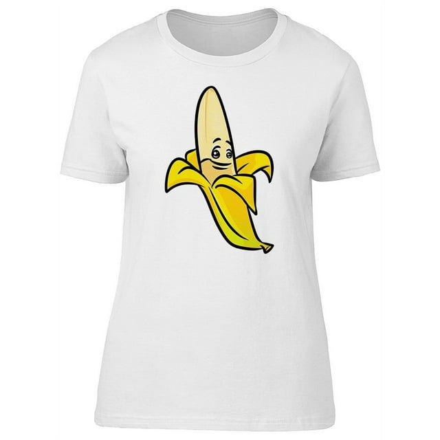 Banana With A Funny Face T-Shirt Women -Image by Shutterstock, Female XX-Large