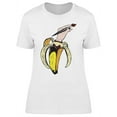 thumbnail image 1 of Banana With Human Hand T-Shirt Women -Image by Shutterstock, Female x-Large, 1 of 2
