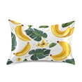 thumbnail image 1 of Banana and Leaves Pillowcases Soft Satin Pillow Covers Decorative Rectangle Envelope Closure for Women Men, 1 of 8