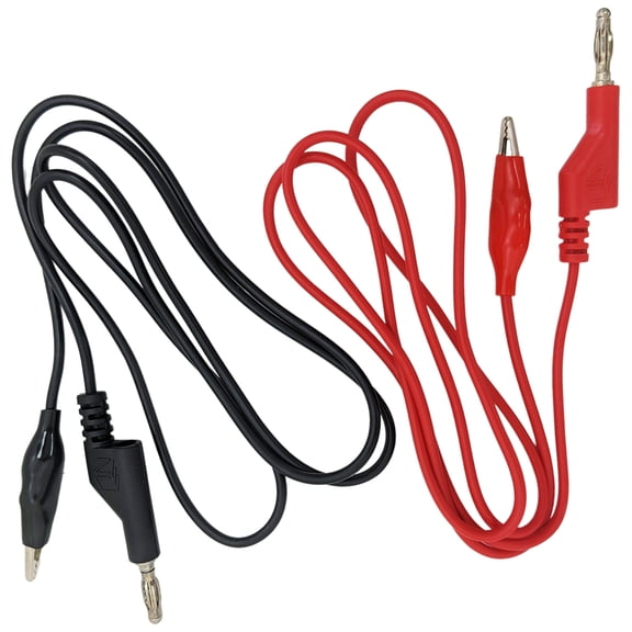 Banana to Alligator Test Lead Set (3 Foot Length)