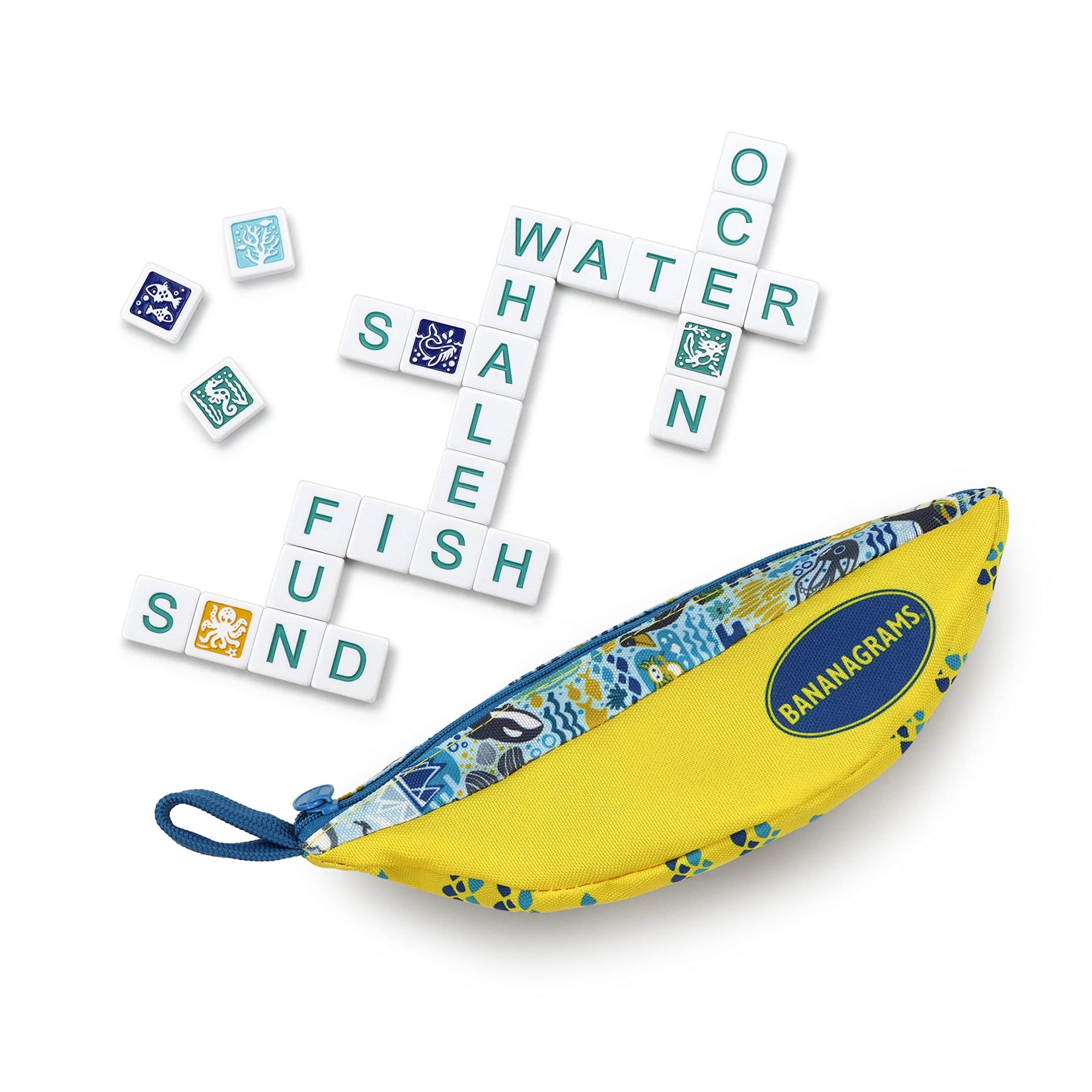 Oceanic Edition Family Word Game with Plastic Tiles