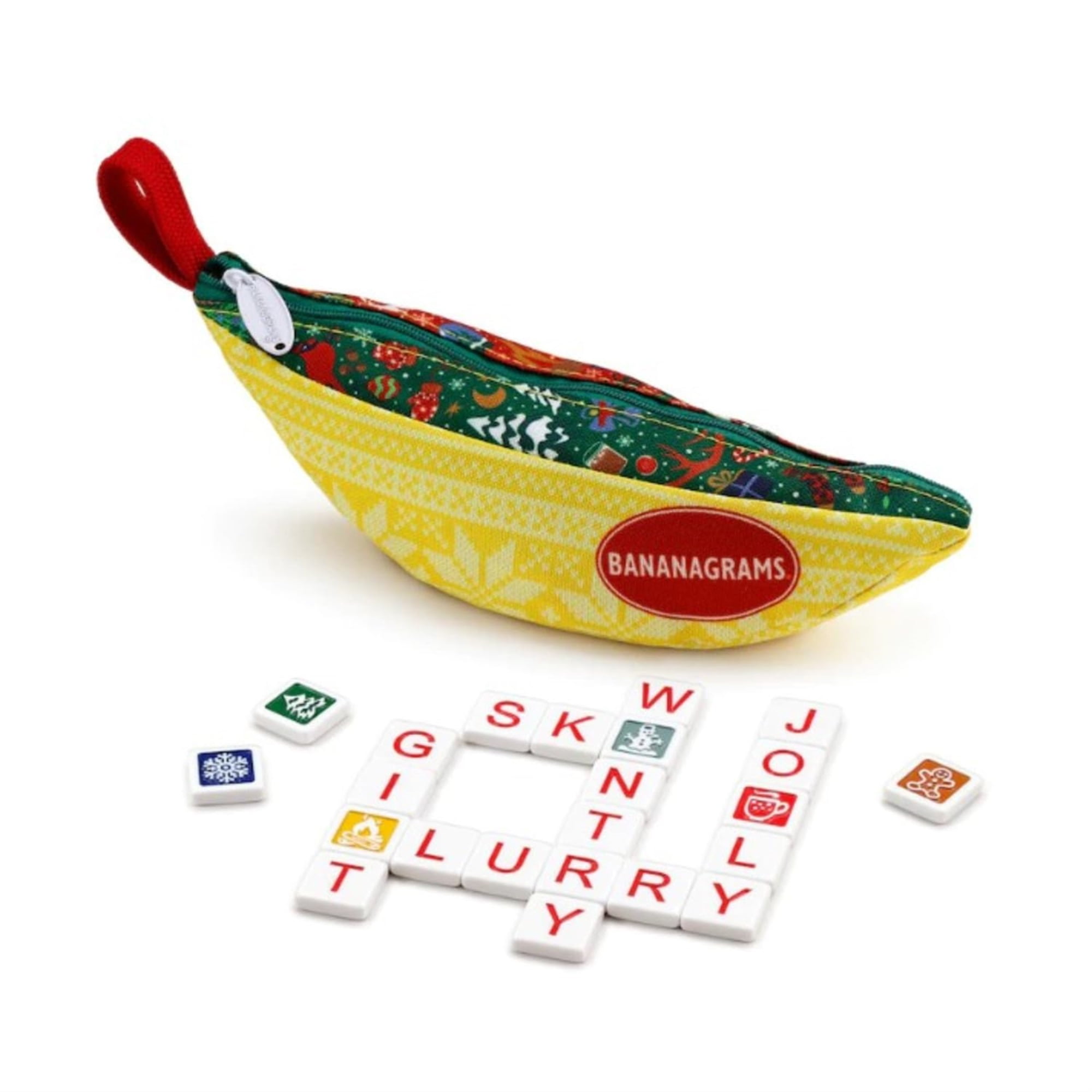 Bananagrams Winter Wonderland Edition Word Game with Festive Tiles