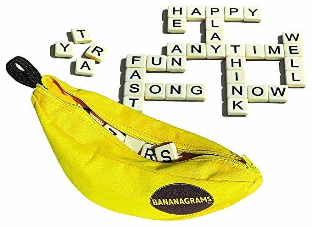 Portable Yellow Banana-Shaped Word Game Pouch