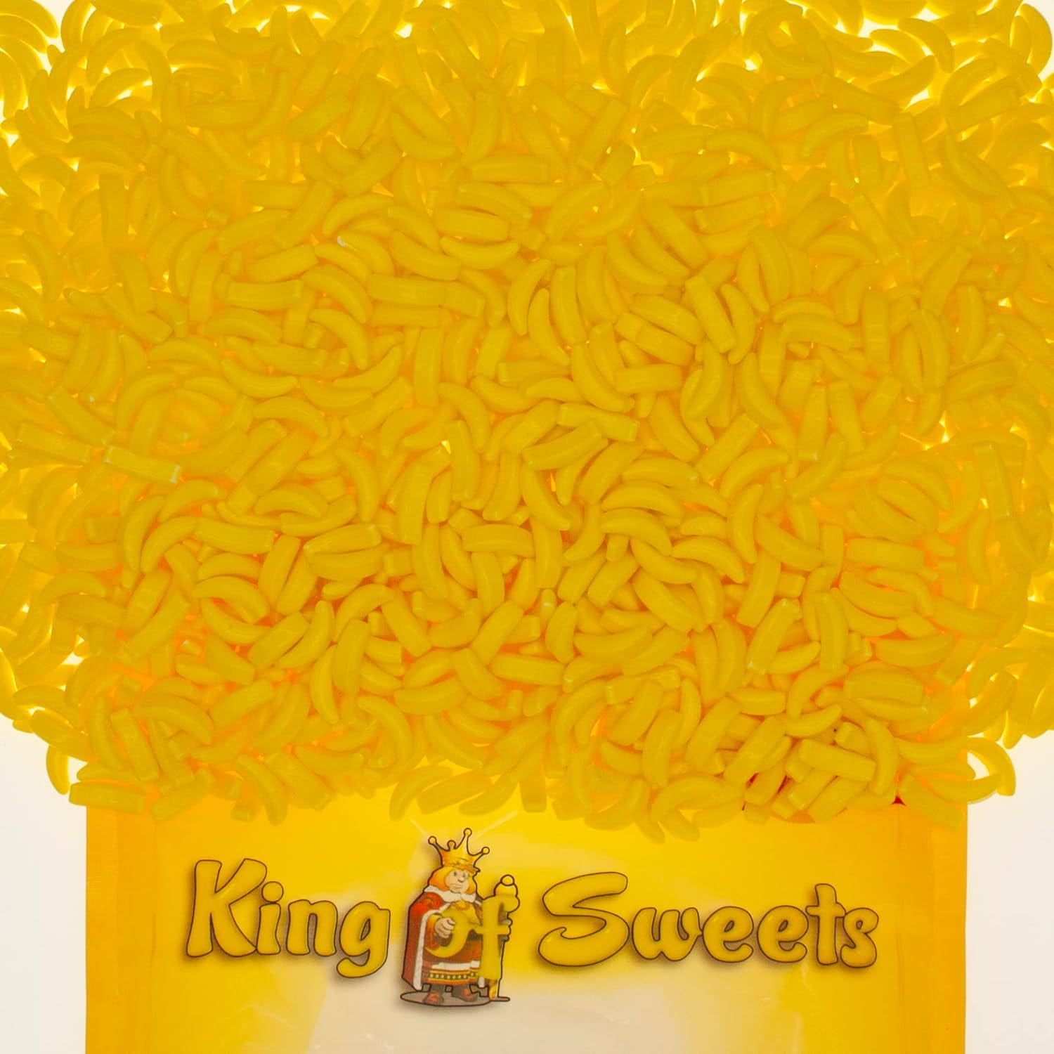 Bananarama Banana Shaped Candy XL 3 Pounds Bulk Candy Pack Yellow Candy