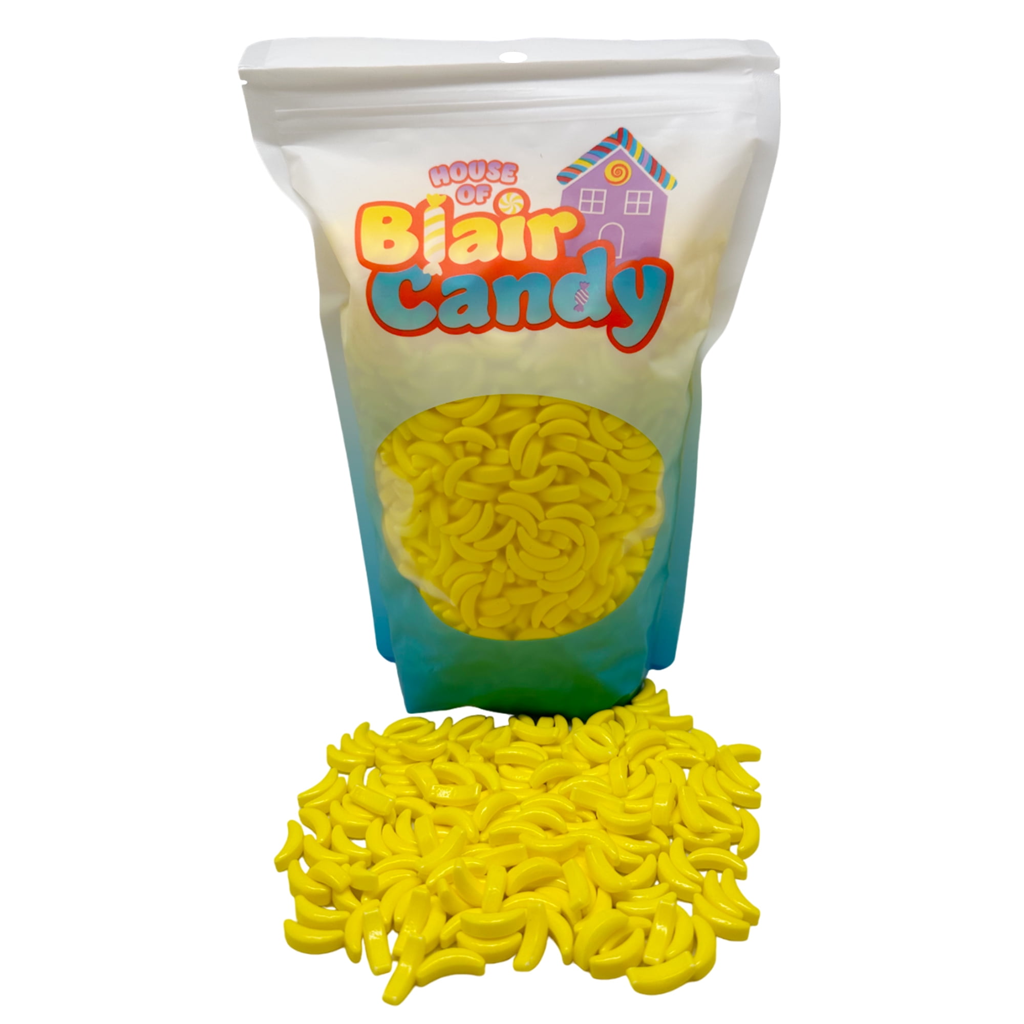 Bananarama Concord Hard Candy - 3 LB Resealable Stand Up Candy Bag (approx. 1950 pieces) - Classic Banana Shaped Candy - Yellow Banana Flavor - Bulk Candy for Vending Machines and Parties