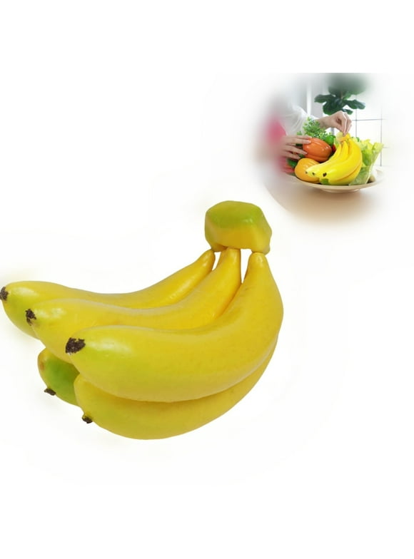 Bananas Bunch Lifelike Banana Cluster Decoration Fruits Bananas Model Photography Props Kitchen Party Decoration