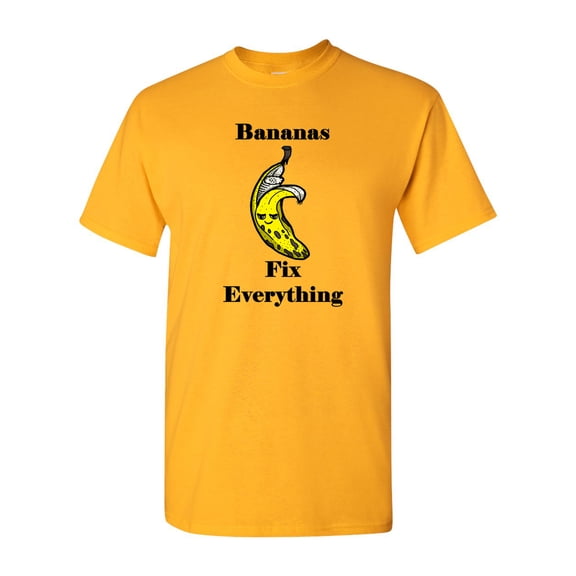 Bananas Fix Everything Adult DT T-Shirts Tee