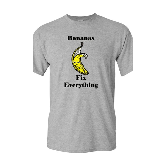 Bananas Fix Everything Adult DT T-Shirts Tee