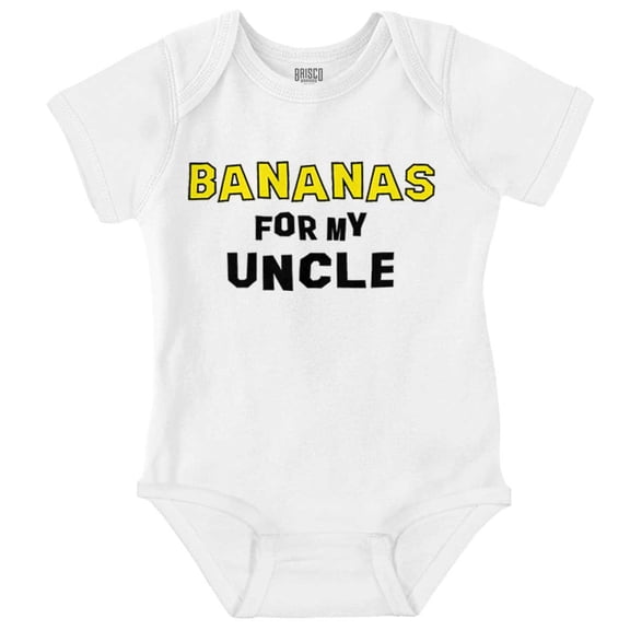 Bananas For My Uncle Niece Nephew Romper Boys or Girls Infant Baby Brisco Brands 18M