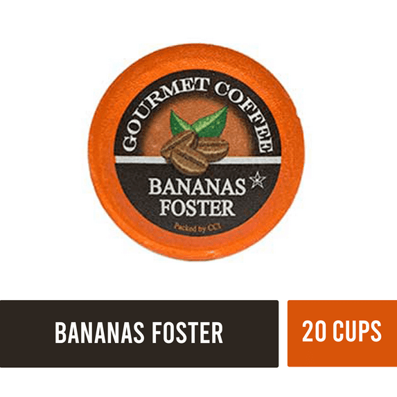 Bananas Foster Coffee, 20 Count, Single Serve Cups
