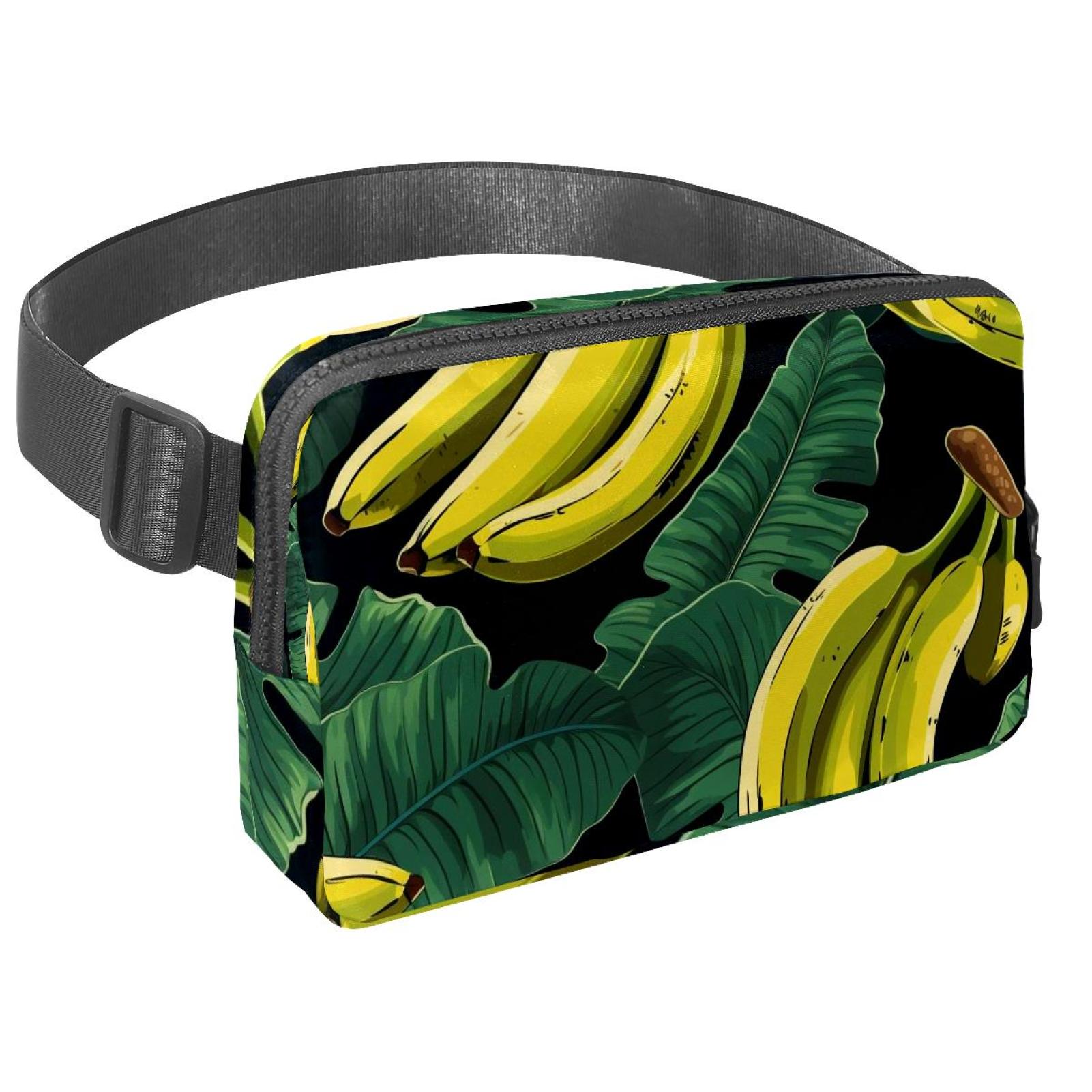 Bananas Lightweight Adjustable Sling Bag with Extension Strap - Unisex Waist Packs Waist Bags