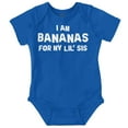 thumbnail image 1 of Bananas Little Sister Cute Big Sis Romper Boys or Girls Infant Baby Brisco Brands 6M, 1 of 6