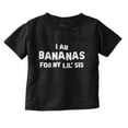 thumbnail image 1 of Bananas Little Sister Cute Big Sis Toddler Boy Girl T Shirt Infant Toddler Brisco Brands 4T, 1 of 6