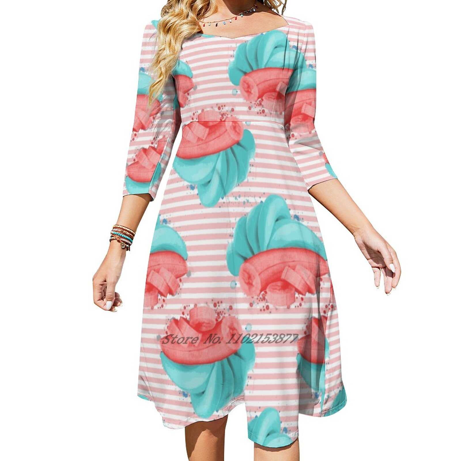 Savanna Long Shirt Dress Pale Banana Lemon Print main image 1