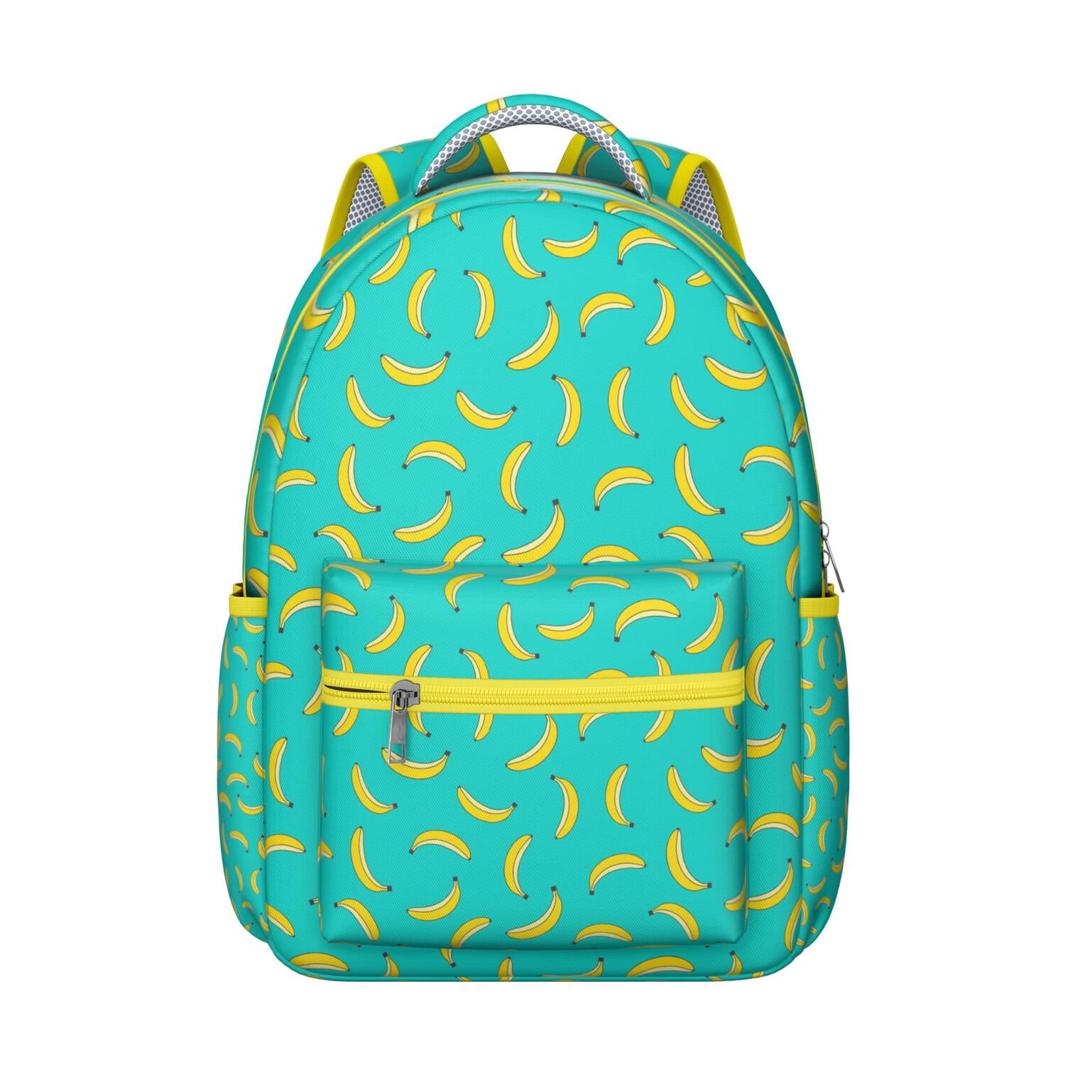 Bananas Print Students Backpack Fun and Sweet Tropical Banana Design ...