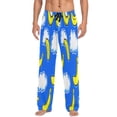 thumbnail image 1 of Bananas and Sky Men's Lightweight Pajama Bottoms Stretch Elastic Waist Side Pockets Spring Fall, 1 of 7