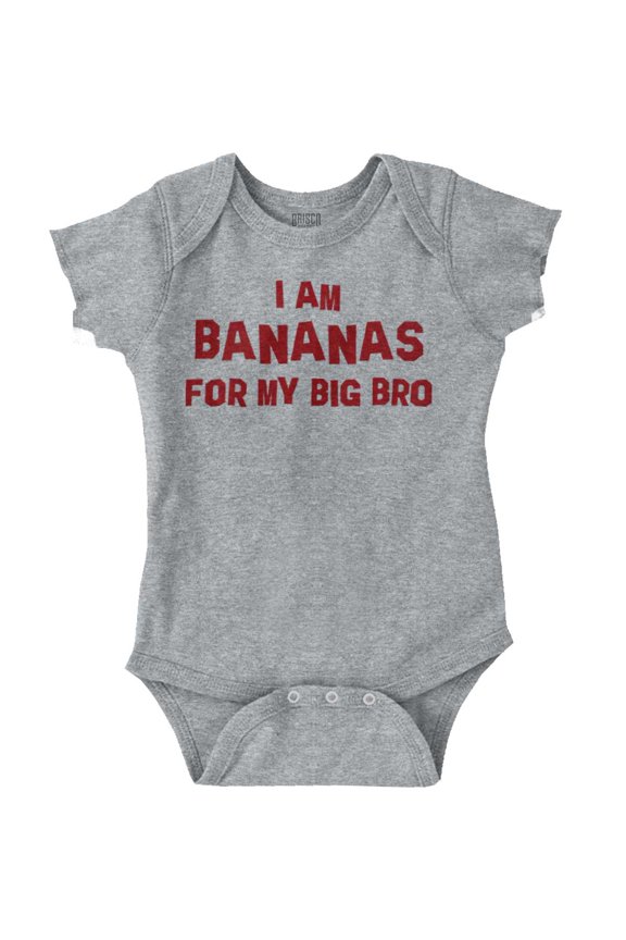 Bananas for my Big Bro Cute Brother Romper Boys or Girls Infant Baby Brisco Brands 18M