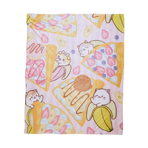 Bananya All-Over Print Plush Throw Blanket (50" x 60")