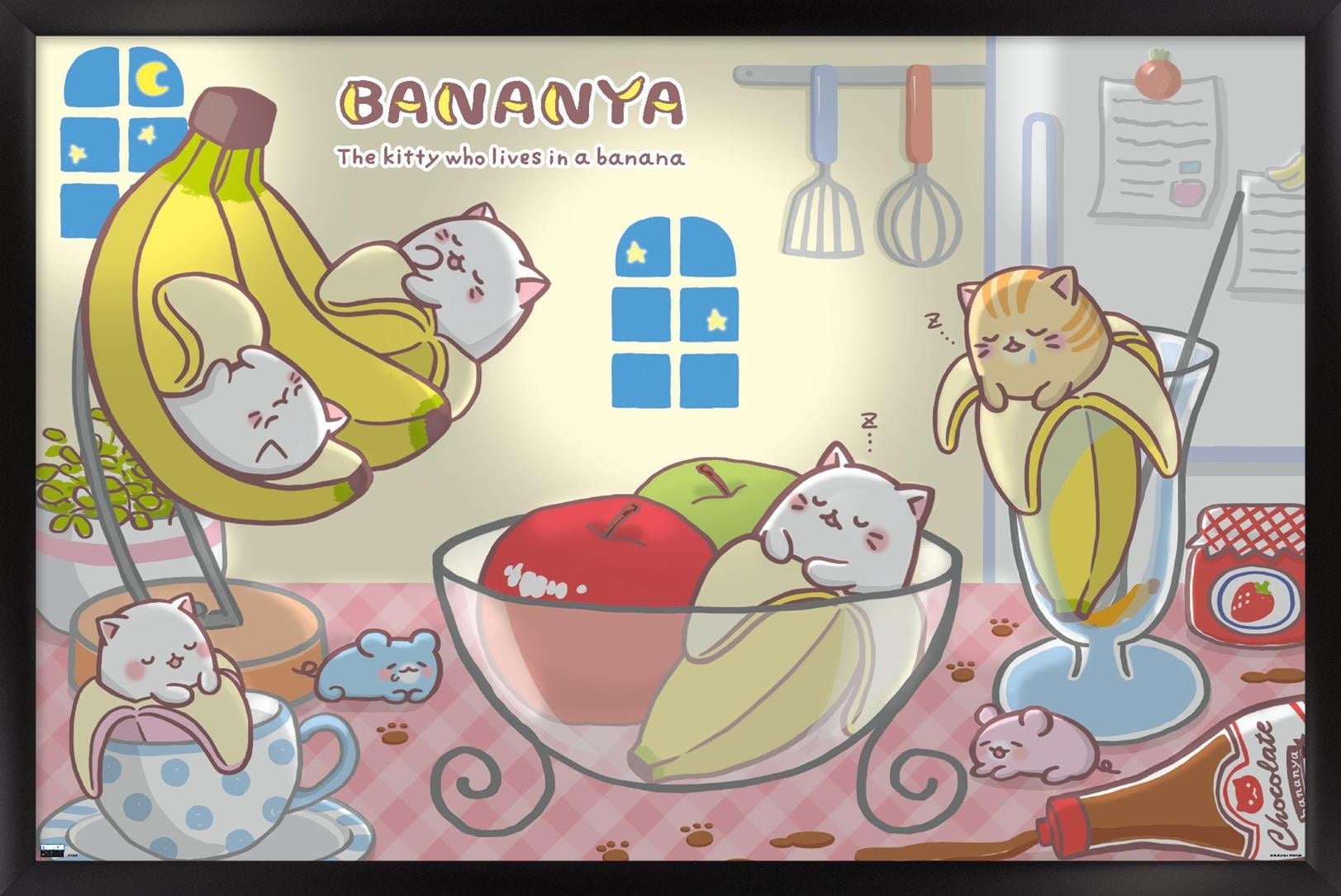 Bananya - Nap Wall Poster, 14.725" x 22.375" Framed