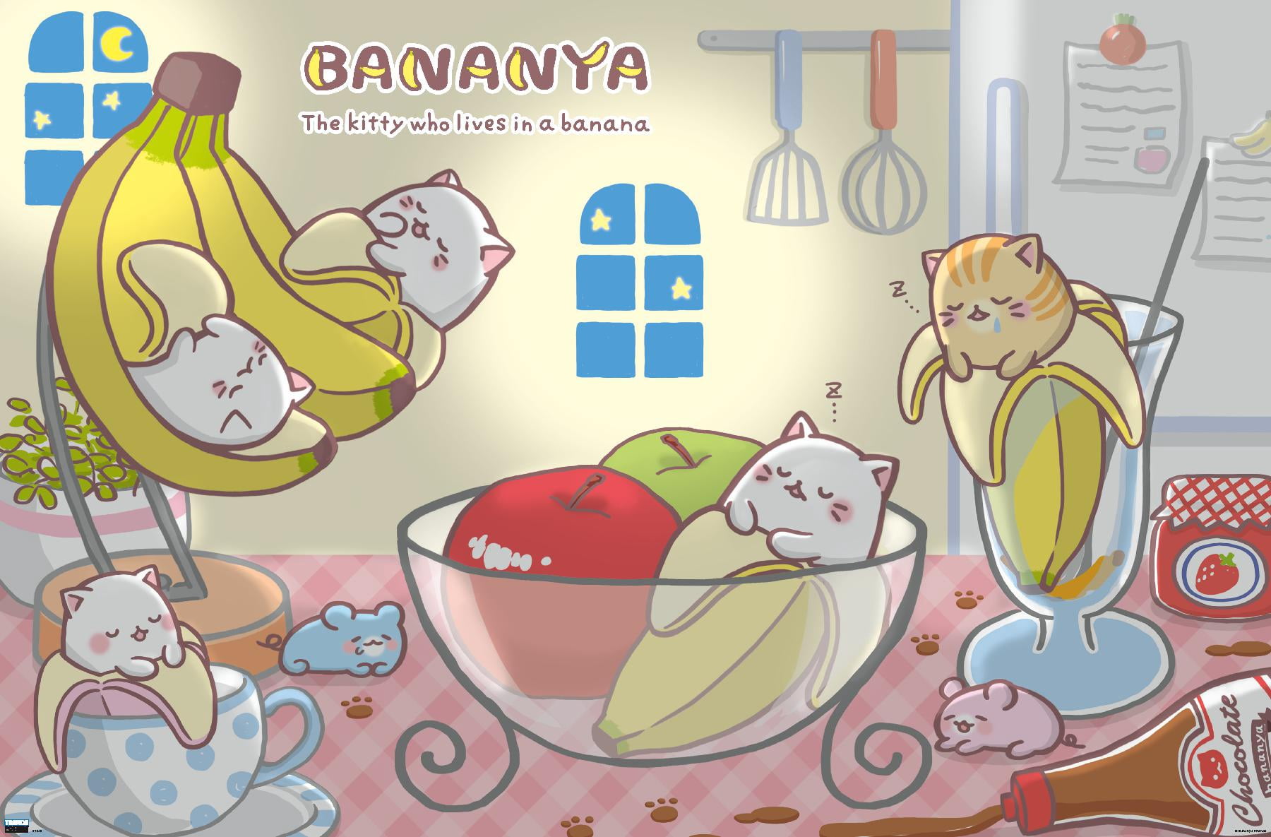 Bananya - Nap Wall Poster, 14.725" x 22.375"