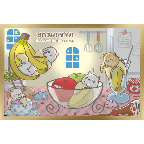 Bananya - Nap Wall Poster, 22.375" x 34" Framed