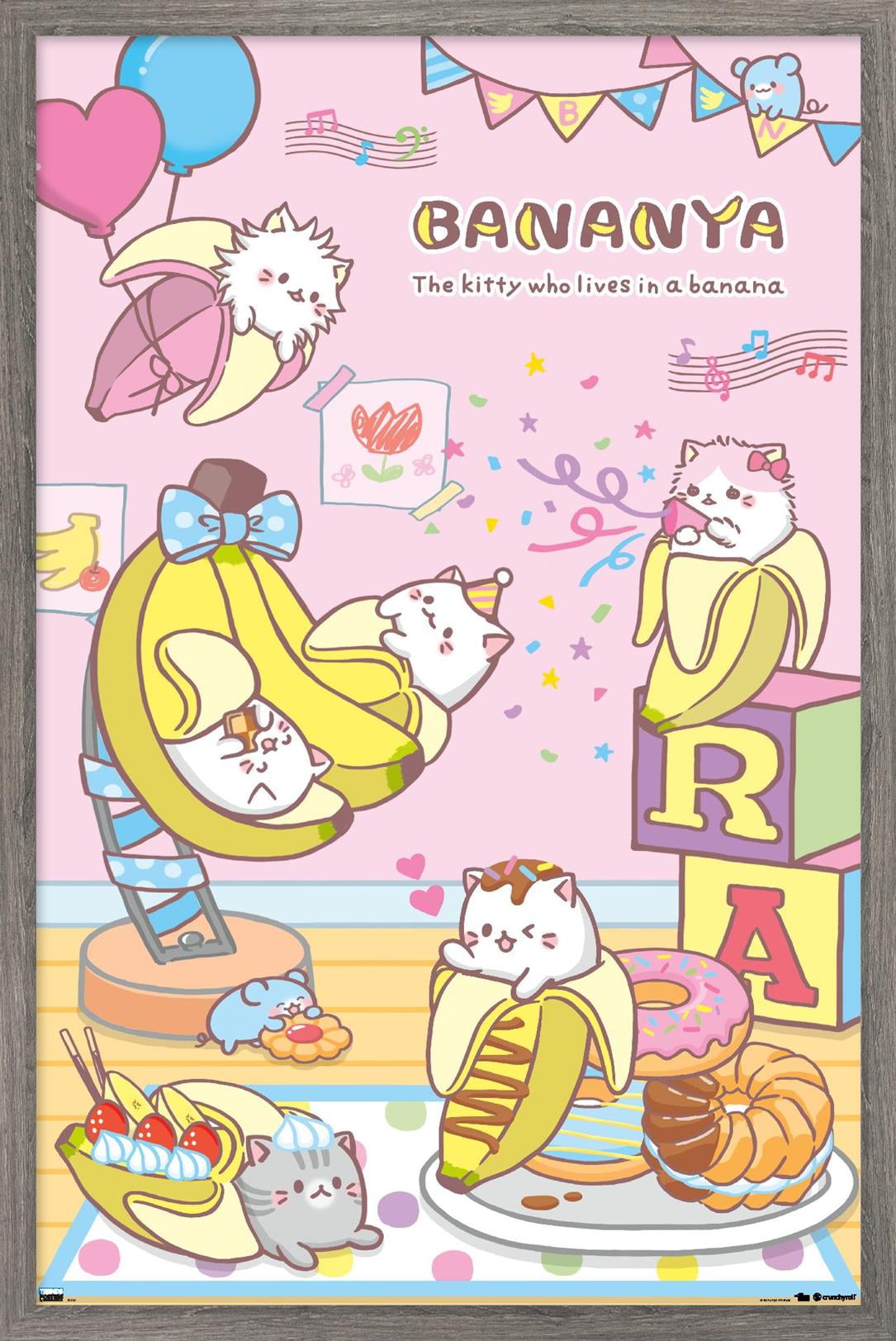 Bananya - Party Wall Poster, 14.725" x 22.375" Framed