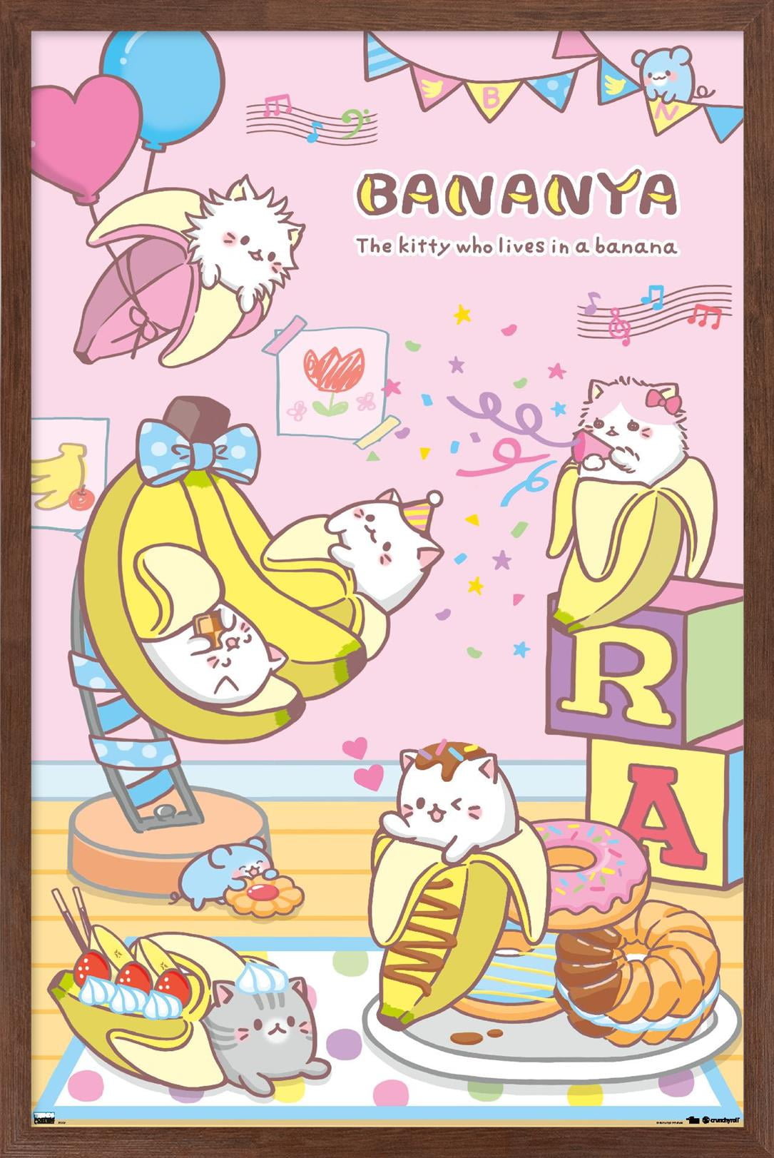 Bananya - Party Wall Poster, 14.725" x 22.375" Framed