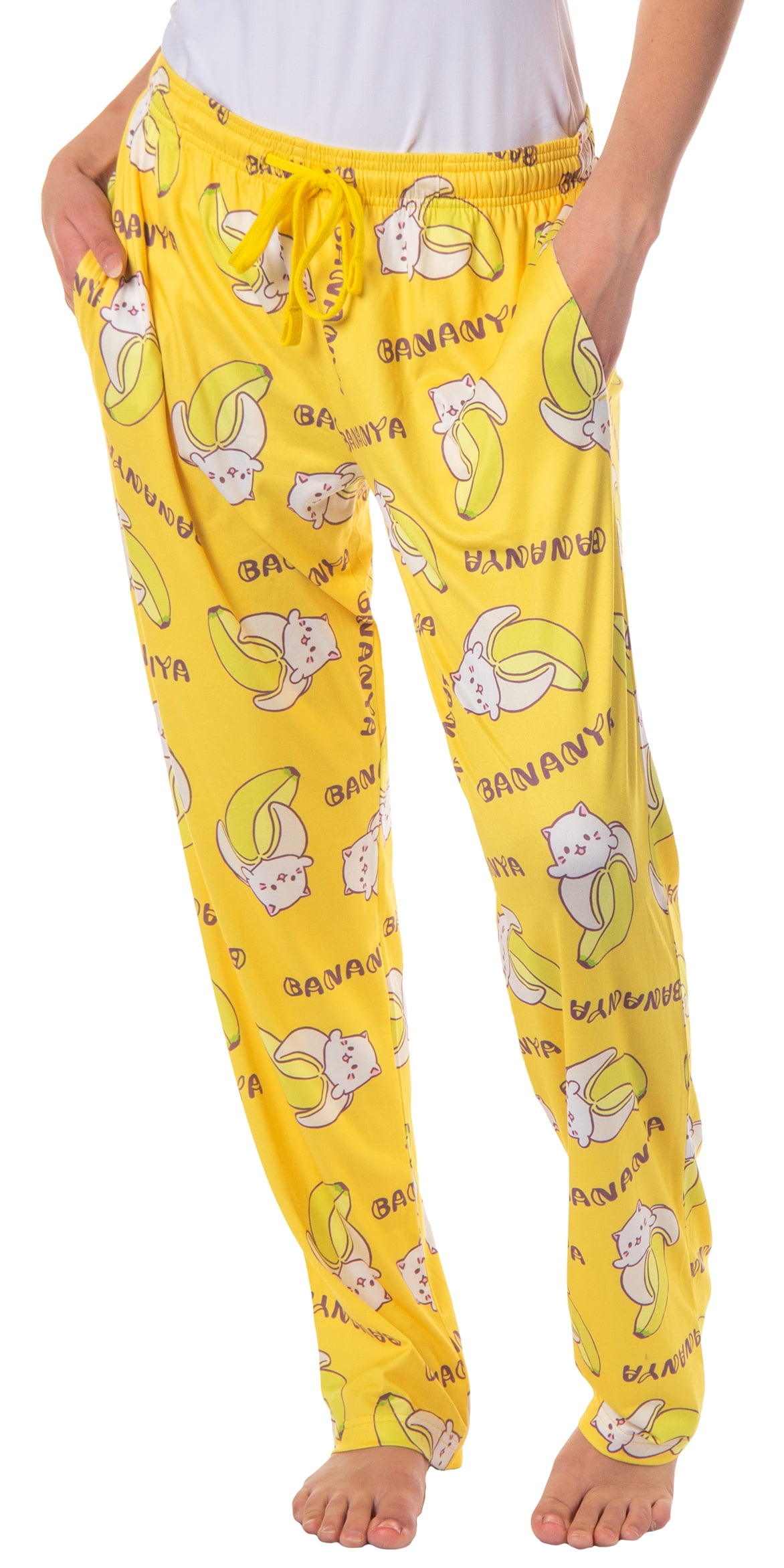 Bananya Women's Bananya Cat and Title All Over Print Lounge Pajama