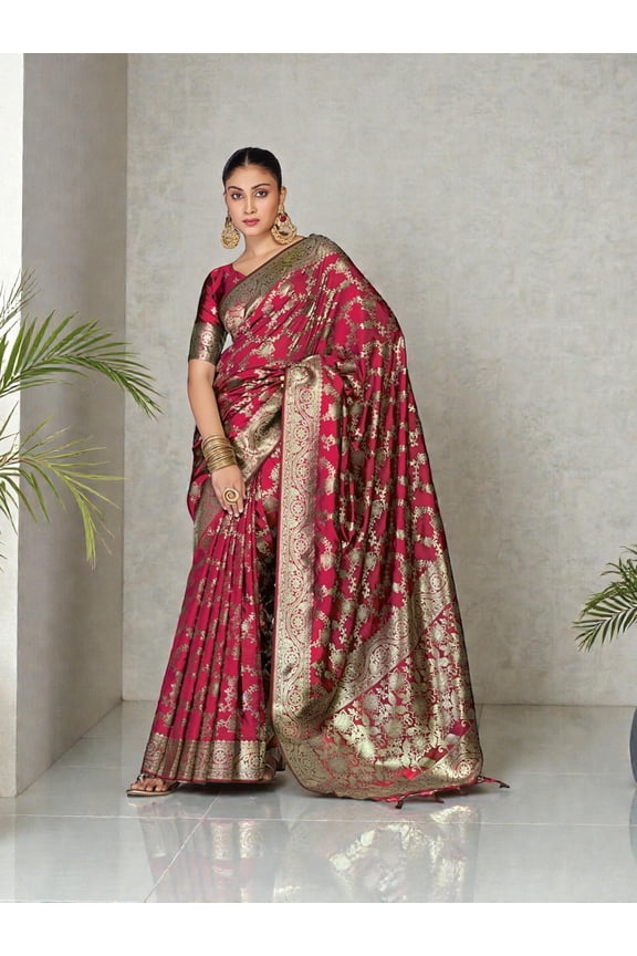 Banarasi Silk Traditional Saree, Cultural Wear for Women