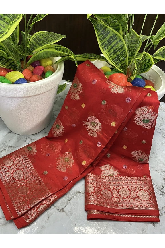 Banarsi Semi Georgget fancy saree