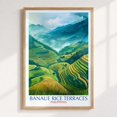 Phillipines Rice Terrace Banaue Rice Terraces Philippines Wall Art Print, Teal Green Mountain ...