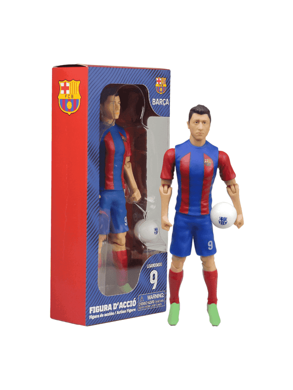 Banbo Toys SOCKERS FC Barcelona Lewandowski 8" Collectible Soccer Action Figure