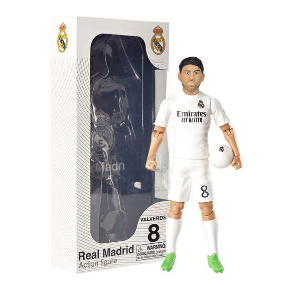 Banbo Toys SOCKERS Real Madrid Federico Valverde 8" Collectible Soccer Action Figure