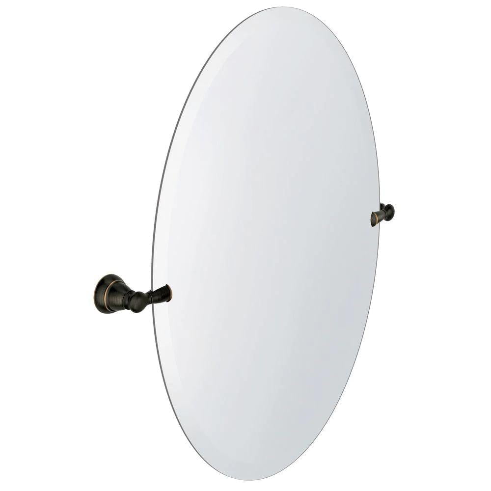 Banbury 23 In. X 26 In. Frameless Pivoting Single Wall Mirror In Mediterranean Bronze