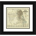thumbnail image 1 of Bancroft, A.L. 13x12 Black Ornate Wood Framed with Double Matting Museum Art Print Titled - Official Guide Map of City and County of San Francisco, 1873, 1 of 4