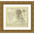 thumbnail image 1 of Bancroft, A.L. 28x26 Gold Ornate Wood Framed with Double Matting Museum Art Print Titled - Official Guide Map of City and County of San Francisco, 1873, 1 of 4