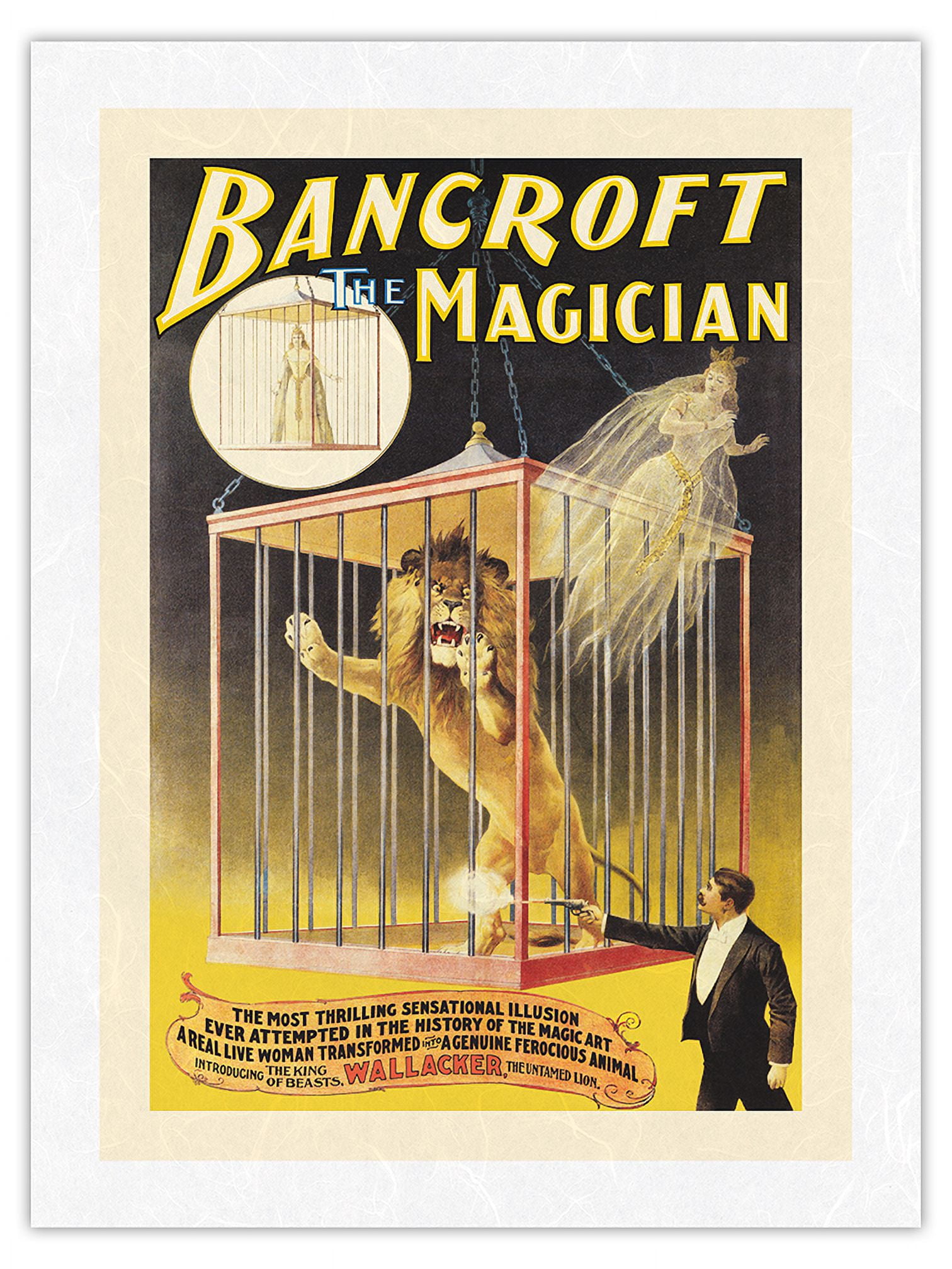 Bancroft The Magician - Lion Illusion - Vintage Magic Poster c.1897 ...
