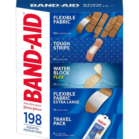 Band-Aid Adhesive Bandages Assorted 198 Count