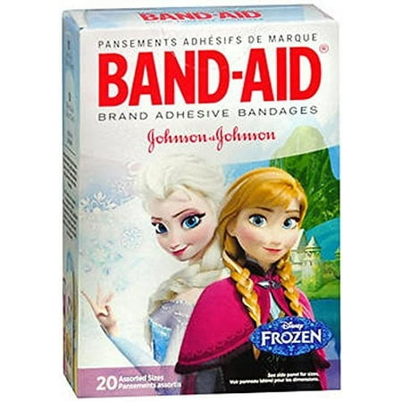 Band-Aid Adhesive Bandages, Disneys Frozen, Assorted Sizes, 20 Count Pack of 2