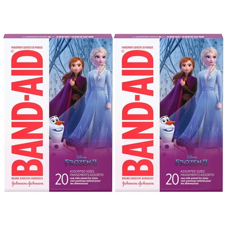 Band Aid Adhesive Bandages, Disneys Frozen, Assorted Sizes - 20 Ea, 2 Pack