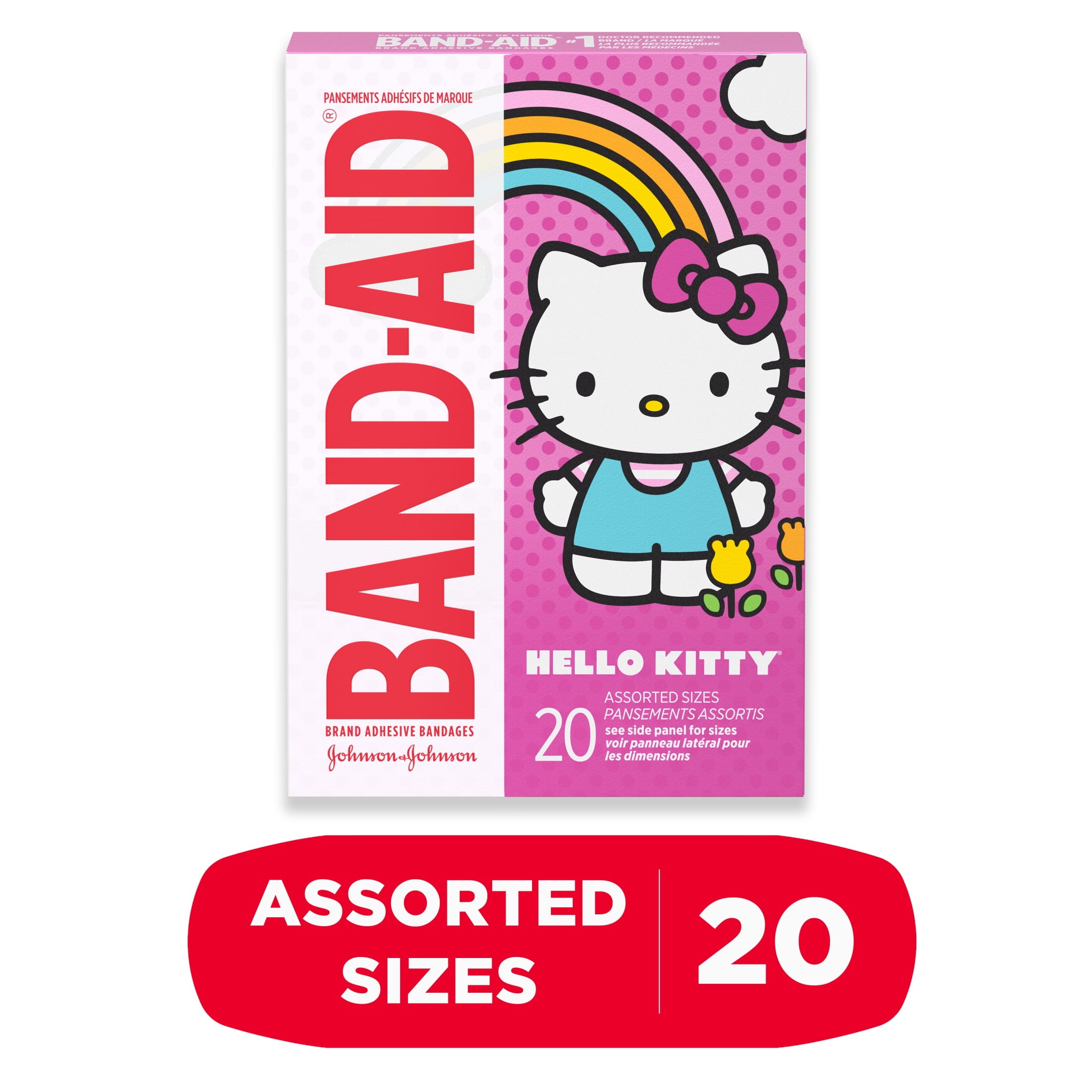Band-Aid Adhesive Bandages, Hello Kitty, Assorted Sizes 20 Ct